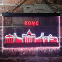 ADVPRO Rome City Skyline Silhouette Dual Color LED Neon Sign st6-i3281 - White & Red