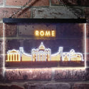 ADVPRO Rome City Skyline Silhouette Dual Color LED Neon Sign st6-i3281 - White & Yellow