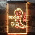 ADVPRO Texas Bar Cowboys Boots  Dual Color LED Neon Sign st6-i3284 - Red & Yellow