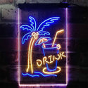 ADVPRO Palm Tree Drink Bar  Dual Color LED Neon Sign st6-i3285 - Blue & Yellow