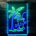 ADVPRO Palm Tree Drink Bar  Dual Color LED Neon Sign st6-i3285 - Green & Blue
