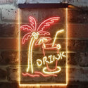 ADVPRO Palm Tree Drink Bar  Dual Color LED Neon Sign st6-i3285 - Red & Yellow