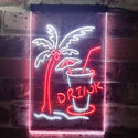 ADVPRO Palm Tree Drink Bar  Dual Color LED Neon Sign st6-i3285 - White & Red
