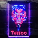 ADVPRO Hannya Mask Tattoo  Dual Color LED Neon Sign st6-i3286 - Blue & Red