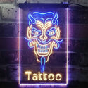 ADVPRO Hannya Mask Tattoo  Dual Color LED Neon Sign st6-i3286 - Blue & Yellow