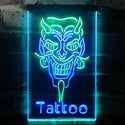 ADVPRO Hannya Mask Tattoo  Dual Color LED Neon Sign st6-i3286 - Green & Blue