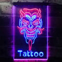 ADVPRO Hannya Mask Tattoo  Dual Color LED Neon Sign st6-i3286 - Red & Blue