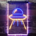 ADVPRO Alien Spaceship UFO  Dual Color LED Neon Sign st6-i3287 - Blue & Yellow