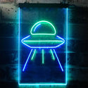 ADVPRO Alien Spaceship UFO  Dual Color LED Neon Sign st6-i3287 - Green & Blue