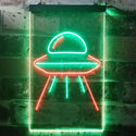 ADVPRO Alien Spaceship UFO  Dual Color LED Neon Sign st6-i3287 - Green & Red