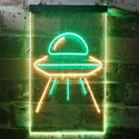 ADVPRO Alien Spaceship UFO  Dual Color LED Neon Sign st6-i3287 - Green & Yellow