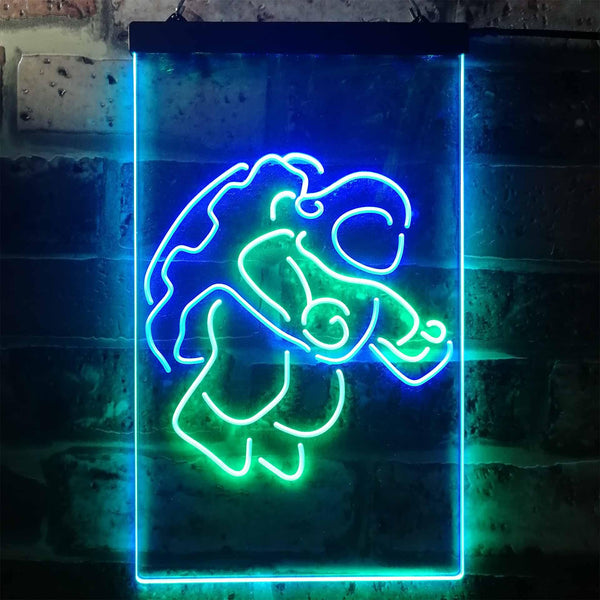 ADVPRO Astronaut Spaceman Outer Space Beer  Dual Color LED Neon Sign st6-i3288 - Green & Blue