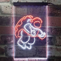 ADVPRO Astronaut Spaceman Outer Space Beer  Dual Color LED Neon Sign st6-i3288 - White & Orange