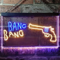 ADVPRO Bang Bang Gun Shop Display Dual Color LED Neon Sign st6-i3289 - Blue & Yellow