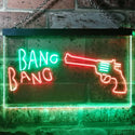 ADVPRO Bang Bang Gun Shop Display Dual Color LED Neon Sign st6-i3289 - Green & Red