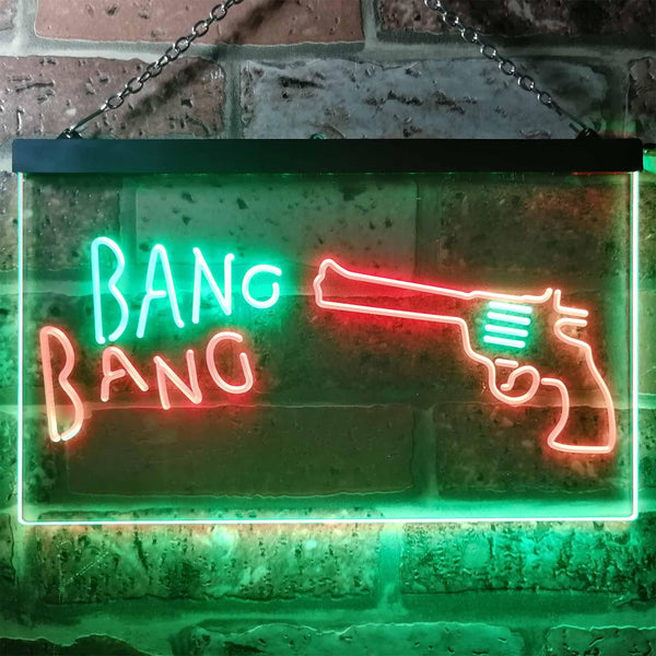 ADVPRO Bang Bang Gun Shop Display Dual Color LED Neon Sign st6-i3289 - Green & Red