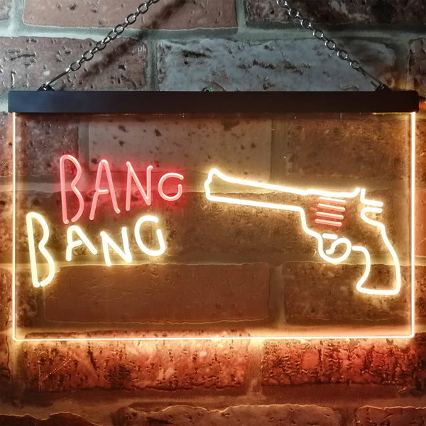 ADVPRO Bang Bang Gun Shop Display Dual Color LED Neon Sign st6-i3289 - Red & Yellow