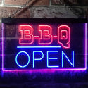 ADVPRO BBQ Open Display Dual Color LED Neon Sign st6-i3290 - Blue & Red