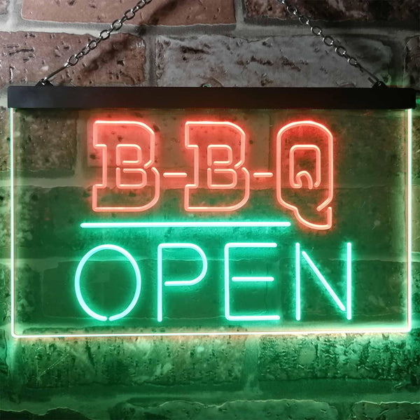 ADVPRO BBQ Open Display Dual Color LED Neon Sign st6-i3290 - Green & Red