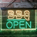ADVPRO BBQ Open Display Dual Color LED Neon Sign st6-i3290 - Green & Yellow
