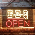 ADVPRO BBQ Open Display Dual Color LED Neon Sign st6-i3290 - Red & Yellow
