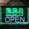 ADVPRO BBQ Open Display Dual Color LED Neon Sign st6-i3290 - White & Green