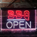 ADVPRO BBQ Open Display Dual Color LED Neon Sign st6-i3290 - White & Red