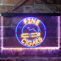 ADVPRO Fine Cigars VIP Room Dual Color LED Neon Sign st6-i3292 - Blue & Yellow