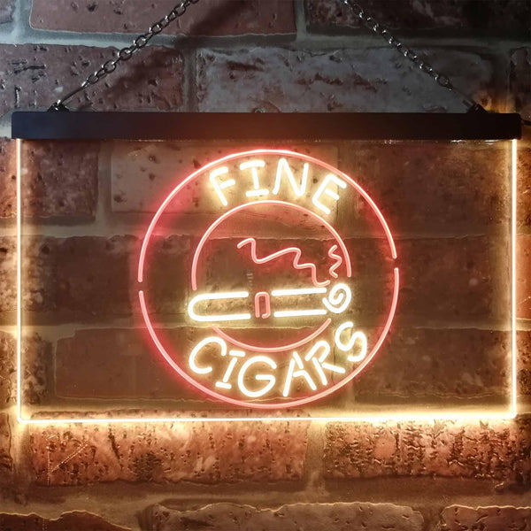 ADVPRO Fine Cigars VIP Room Dual Color LED Neon Sign st6-i3292 - Red & Yellow