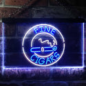 ADVPRO Fine Cigars VIP Room Dual Color LED Neon Sign st6-i3292 - White & Blue