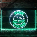 ADVPRO Fine Cigars VIP Room Dual Color LED Neon Sign st6-i3292 - White & Green