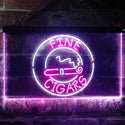 ADVPRO Fine Cigars VIP Room Dual Color LED Neon Sign st6-i3292 - White & Purple