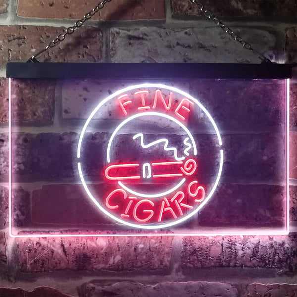 ADVPRO Fine Cigars VIP Room Dual Color LED Neon Sign st6-i3292 - White & Red