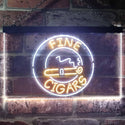 ADVPRO Fine Cigars VIP Room Dual Color LED Neon Sign st6-i3292 - White & Yellow