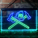 ADVPRO Firefighter Fire Department Retired Gift Dual Color LED Neon Sign st6-i3293 - Green & Blue