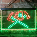 ADVPRO Firefighter Fire Department Retired Gift Dual Color LED Neon Sign st6-i3293 - Green & Red