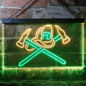 ADVPRO Firefighter Fire Department Retired Gift Dual Color LED Neon Sign st6-i3293 - Green & Yellow