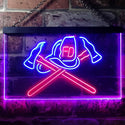 ADVPRO Firefighter Fire Department Retired Gift Dual Color LED Neon Sign st6-i3293 - Red & Blue