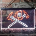 ADVPRO Firefighter Fire Department Retired Gift Dual Color LED Neon Sign st6-i3293 - White & Orange