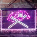 ADVPRO Firefighter Fire Department Retired Gift Dual Color LED Neon Sign st6-i3293 - White & Purple