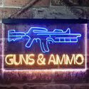ADVPRO Guns Ammo Shop Dual Color LED Neon Sign st6-i3294 - Blue & Yellow