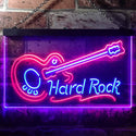 ADVPRO Guitar Hard Rock Music Dual Color LED Neon Sign st6-i3295 - Red & Blue