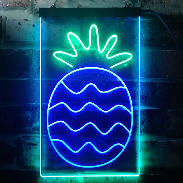 ADVPRO Pineapple Fruit Store  Dual Color LED Neon Sign st6-i3296 - Green & Blue