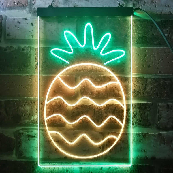 ADVPRO Pineapple Fruit Store  Dual Color LED Neon Sign st6-i3296 - Green & Yellow