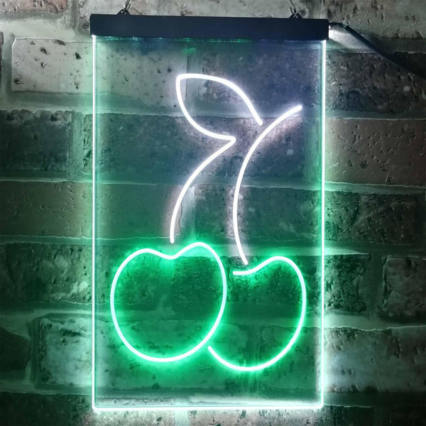 ADVPRO Cherry Fruit Store  Dual Color LED Neon Sign st6-i3297 - White & Green