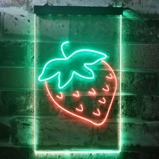 ADVPRO Strawberry Fruit Store  Dual Color LED Neon Sign st6-i3298 - Green & Red