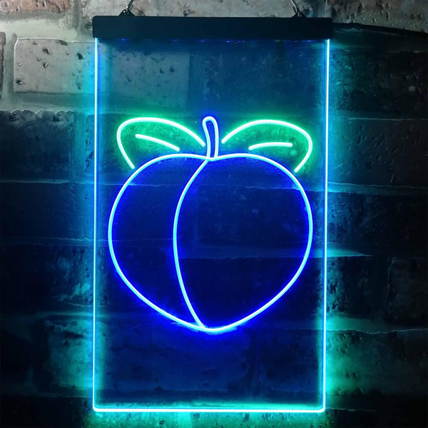 ADVPRO Peach Fruit Store  Dual Color LED Neon Sign st6-i3300 - Green & Blue