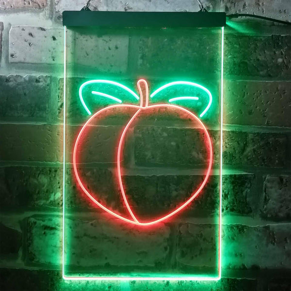 ADVPRO Peach Fruit Store  Dual Color LED Neon Sign st6-i3300 - Green & Red