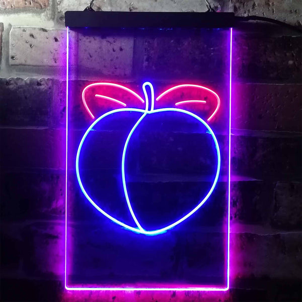 ADVPRO Peach Fruit Store  Dual Color LED Neon Sign st6-i3300 - Red & Blue
