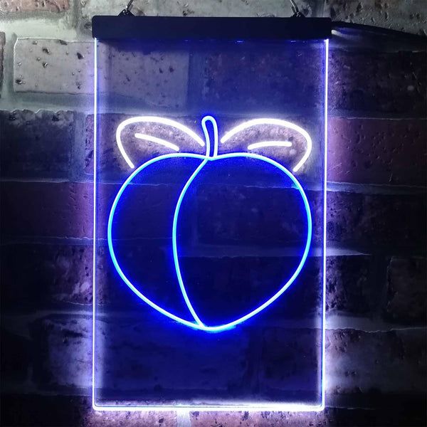 ADVPRO Peach Fruit Store  Dual Color LED Neon Sign st6-i3300 - White & Blue